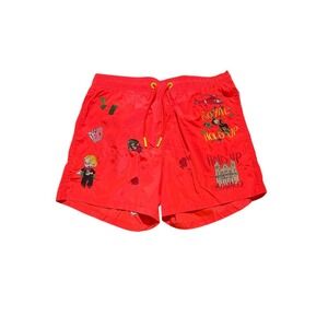 Bain de Mar Billionaire Boys Club Monaco Coral Red Casino Shorts Mens XXL